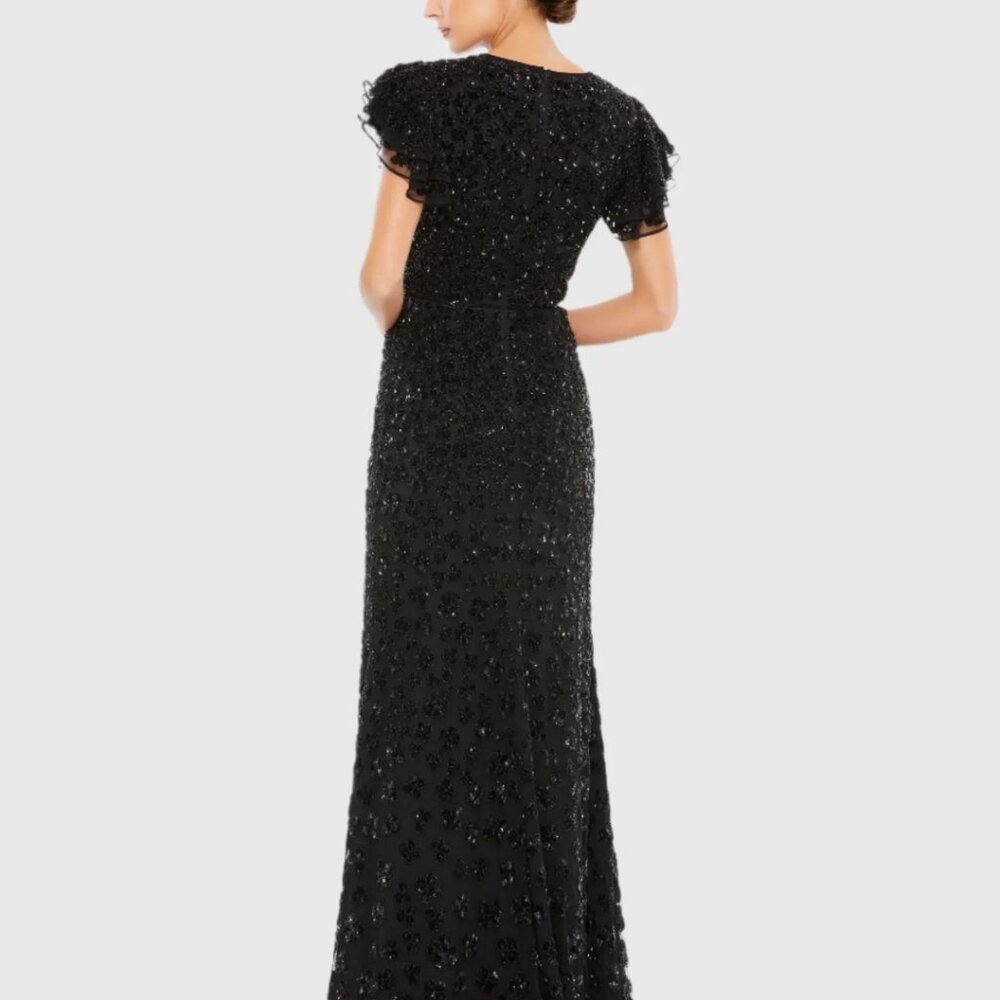 NWT $598 Size 10 High Neck Flutter Cap Sleeve - Popular Size Sold Out Everywhere - Picture 2 of 5